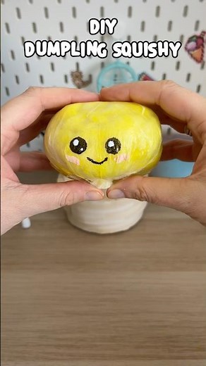 DIY Dumplings Squishy | No Paper Squishy #diysquishy #squishy #diyclay #diy