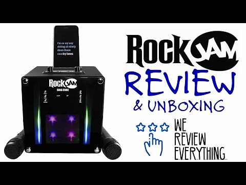 RockJam RJSC01-BK Singcube 5-Watt Rechargeable Bluetooth Karaoke Machine Review and Unboxing Set Up