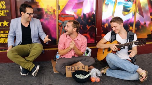 Helping a homeless man earn money through music