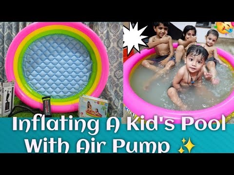Review & Demo of intex indoor Bath pool inflatable kid's pool How to Fill air or blow intex Bathtub😊