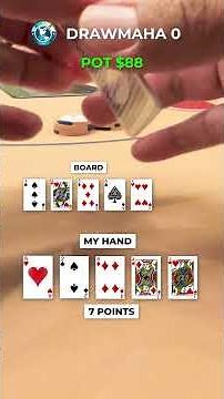 Drawmaha Zero Poker: Dealt 7 Points and Hit the Wheel!