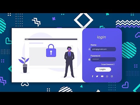 How to Design a Login Form using only Html and CSS in 2021 | Create Login Form in Html & CSS
