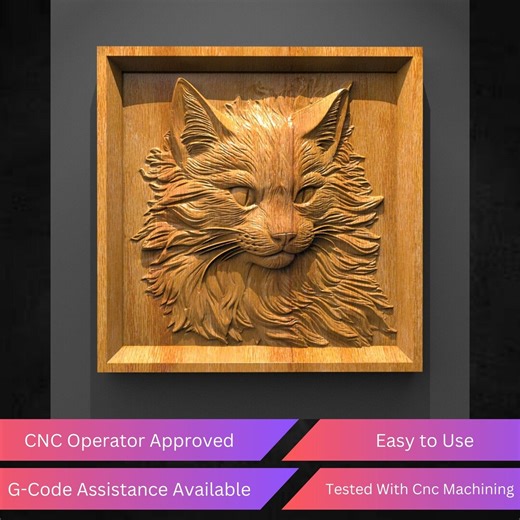 Cat Cnc Router Files, Stl Bas Relief File for Wood - Instant Download - Etsy