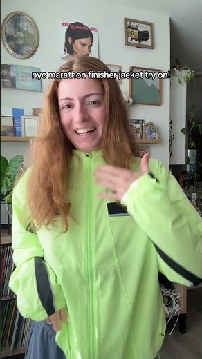 nyc marathon finisher jacket from new balance online store try on