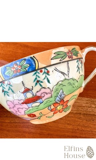 Vintage Japan Hand Painted Tea Cup With Lusterware Finish - Etsy