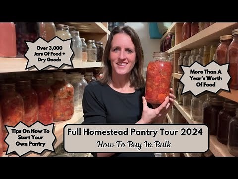 Full Homestead Pantry Tour 2024 || Over 3,000 Jars + Dry Goods || #threeriverschallenge