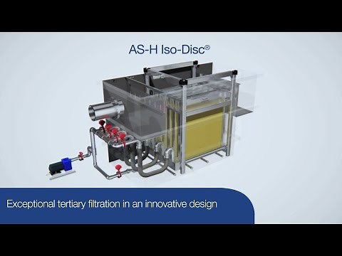 AS-H Iso-Disc cloth media filter for tertiary filtration and final polishing (with voiceover)