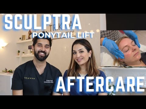 Sculptra ponytail lift AFTERCARE | non surgical face lift post treatment