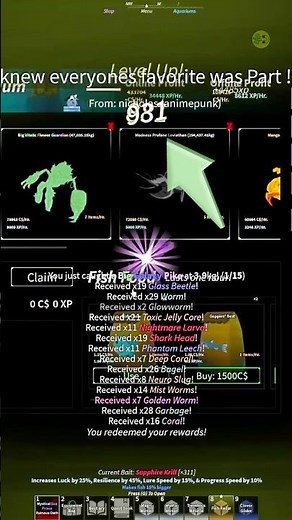 50 Levels From ONE Click 🤯 (Roblox Fisch)