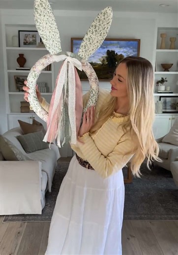 This bunny wreath has me so excited for all of the fun spring DIYs to come!! 🐰✨ #michalesmakers #everythingtocreateanything #makeitwithmichales #easterdiy #craftymom follow @Michaels Stores and share how you makeitwithmichaels 🫶🏻