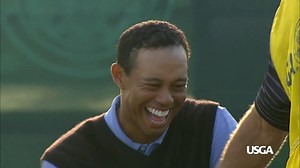 Do you remember the time Tiger holed out from off the green with a three-wood in his hands? Check out all of his best U.S. Open shots! | U.S. Open Championship
