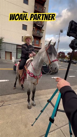 Larping Cowboy tries to assault ‪@Tommyboifreedom31‬ with his horse then threatens him with a gun