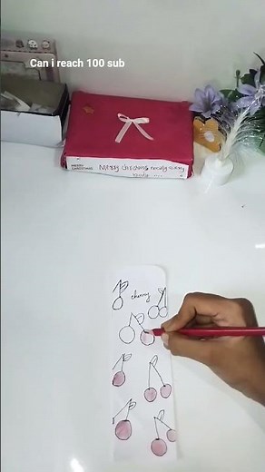 cute cherry 🍒 book mark making #sweet pie