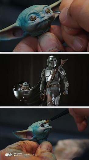 Painting a HUGE Mandalorian & Grogu Statue 🤯