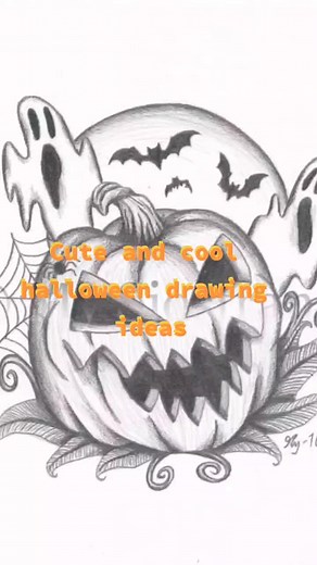 Here are some cute and cool halloween drawing ideas! #Foryoupage #halloween #drawings #cool #cute