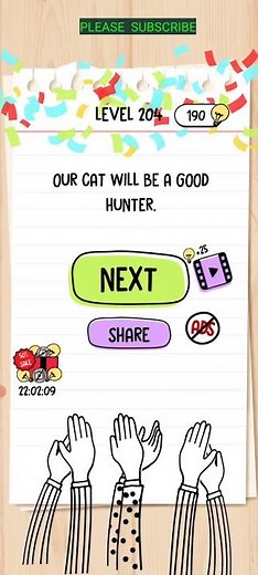 BRAIN TEST LEVEL 204 WALKTHROUGH WITH COMMENTARY