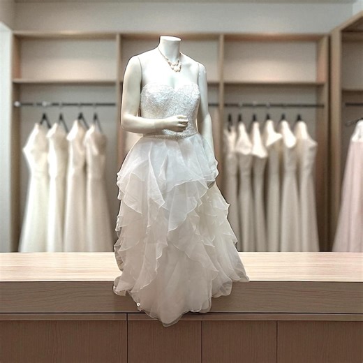 Plus Size Bridal Gown: Beaded Bodice, Chiffon Tiered Wedding Dress - Etsy