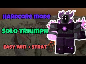 Hardcore Mode EASY solo Triumph | Roblox Tower defence simulator