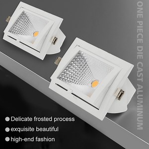 [Hot Item] Benho Premium White Aluminum Interior Lighting Fixture, 50 W LED Recessed Square Glass Panel Lamp