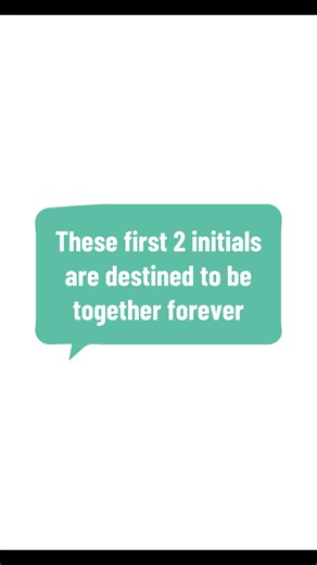 These 2 first initials are destined to be together forever #thisfirstinitial #initials #fyp #love #viral