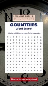 Countries Word Search | LE
