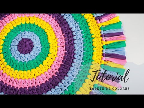 Colorful Rug Tutorial - Trapillo T-shirt Yarn