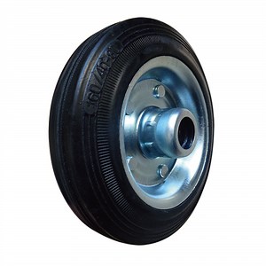 [Hot Item] 6 Inch 160/40-80 Solid Rubber Tire and Wheel, Flat Free Puncture Proof Solid Rubber Tire