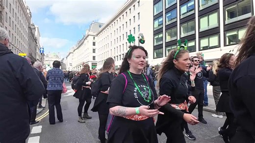 Shamrocks & shenanigans: St Patrick's Day parade rocks London! As people come to watch