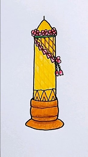 วาดรูปเทียนพรรษา #drawing #วาดรูป #สีไม้ #เทียนพรรษา #วันเข้าพรรษา