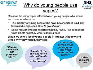 NHSGGC - Young people and Vaping Presentation for Parents and Carers (Revised Aug 24)