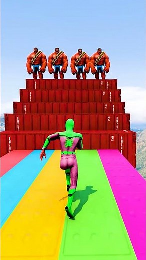 GTA 5 Epic Water Ragdolls | Spider-Man Jumps / Fails ep.18053 #shorts