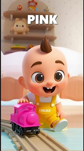 Learn Colors with Trains 🚂🌈 | Colorful Toy Trains & Railway Fun | Toddler Learning Video #shorts