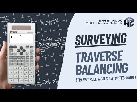 Elementary Surveying | Traverse Balancing | Transit Rule | Calculator Technique (Part 1)