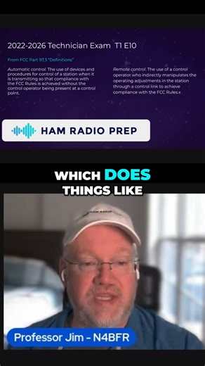 Part 97.3 of FCC regulations defines automatic control in amateur radio as operating a station in compliance with rules, even without a control operator present. Repeaters often use this for functions like time-out timers. Learn more about this important concept. 🎥 Watch the full reel: https://youtu.be/FuTaEK8AXNY #AmateurRadio #FCC #Repeaters #HamRadio #Part97 | Ham Radio Prep