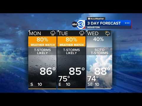 ABC13 Weather Watch for Monday and Tuesday with risk of street flooding from heavy storms