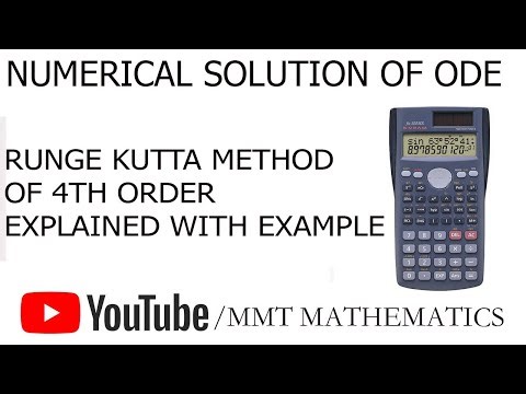 Runge Kutta Method of fourth order to solve Ordinary Differential Equation | Explained with Example.