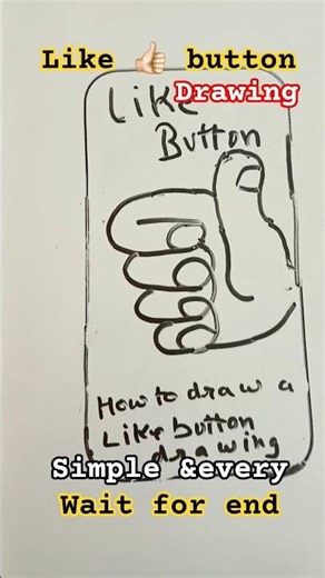 like button 👍🏻 drawing |how to draw a like karein |#shortvideo #unique #idea I draw with Harshit