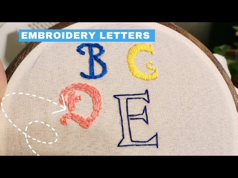How To Embroider Letters By Hand/Hand embroidery letters step by step for beginners