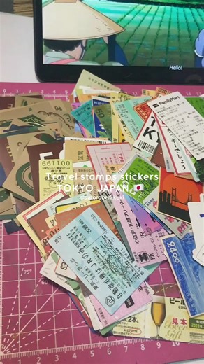 Tokyo Japan stamps stickers WATERPROOF #japan #tokyo #sticker #stickers #retrostickers #aesthetic #journal #journaling