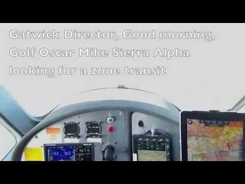 GATWICK ZONE TRANSIT ATC RT CALLS
