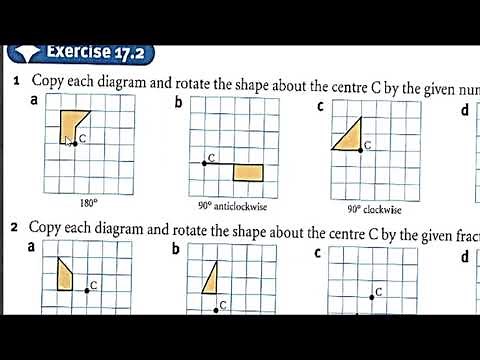 Rotation of 2D shapes Grade 7 Exercise 17.2