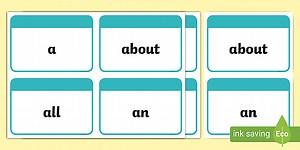 100 High Frequency Words Flashcards