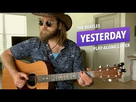 Yesterday (The Beatles) • Play-along guitar cover w/ fingerstyle tabs
