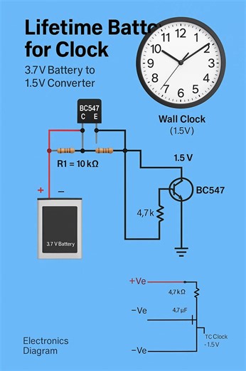 #bc547 #clock #lifetimebatt #viralelectronicsctronic | Fundamental Electronic