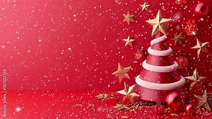 Loop. Falling snowflakes. Falling snowflakes effect. Noel. Loop. Christmas tree. Generate AI.