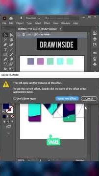 🔥 Draw Inside Any Object in Illustrator (EASY & FAST!) #shorts #viral #trending #illustration