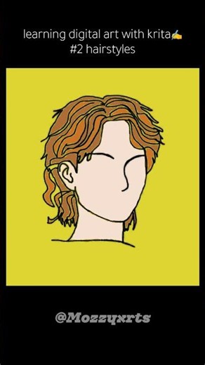 Learning Digital Art #3 ✍️📚 | Hairstyles | #art #krita #suggestions