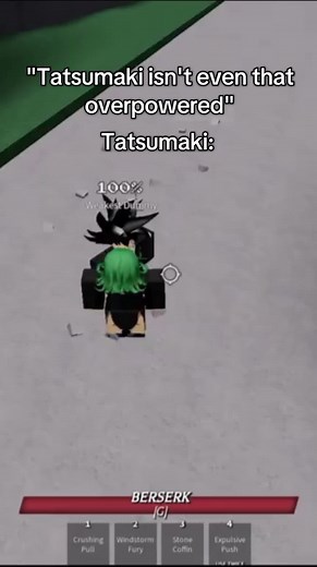 Tatsumaki's Overpowered Combo in Roblox Battlegrounds