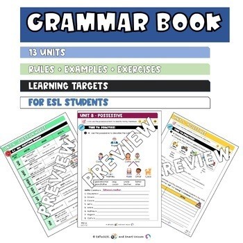 ESL Grammar Worksheets Lessons * Bundle * 13 units
