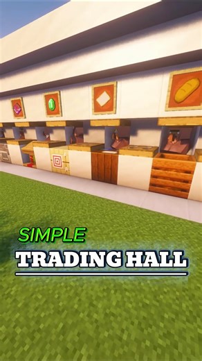Easy Villagers Trading Hall Design in #minecraft #minecraftshorts